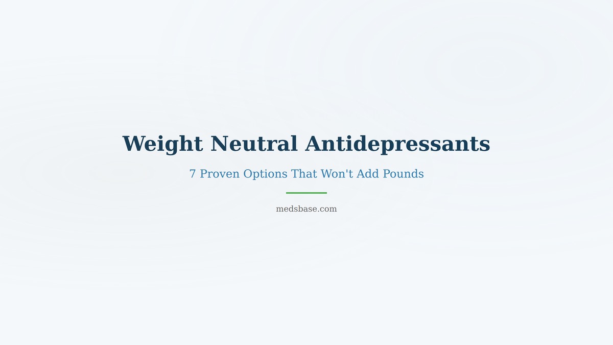 Weight neutral antidepressants comparison guide that don't cause weight gain