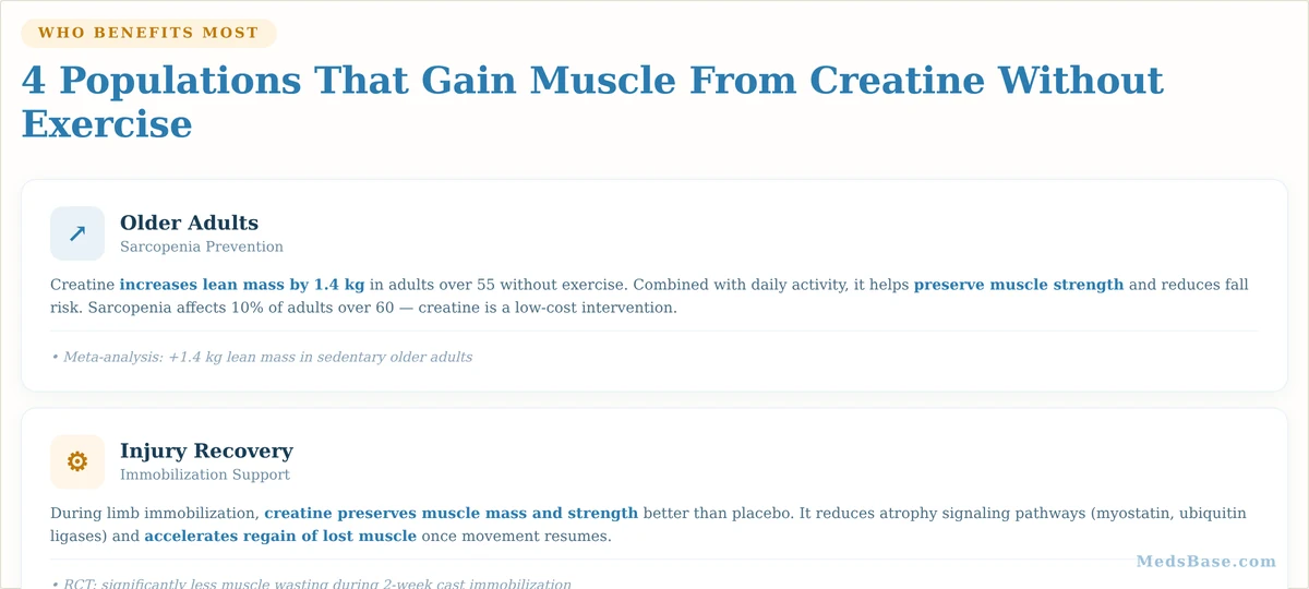 Four groups who benefit most from creatine building muscle without exercise