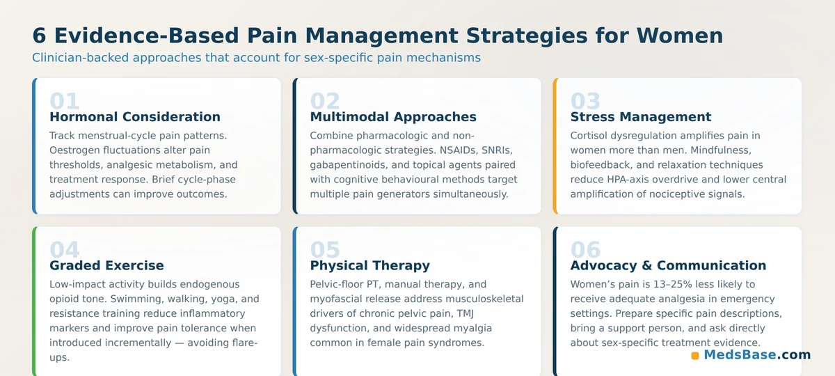 Evidence-based pain management strategies for women — multimodal approaches, exercise, and stress management